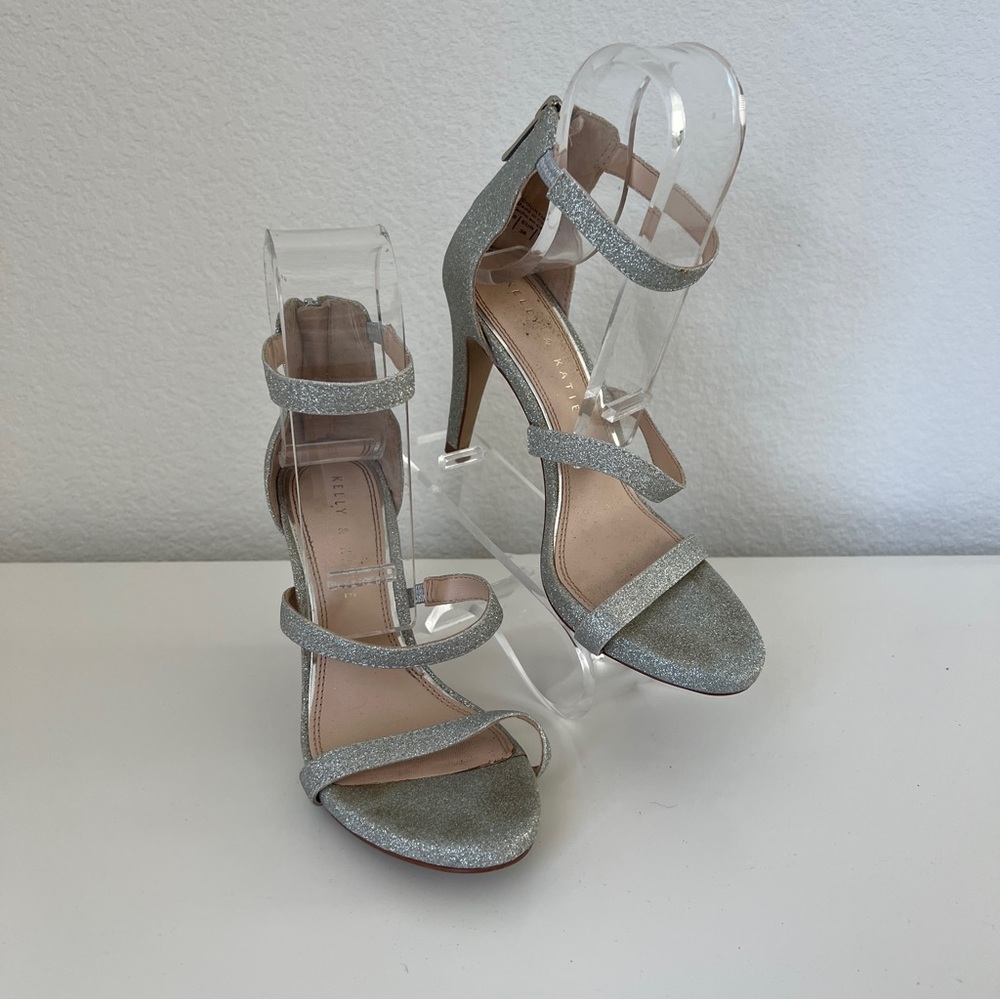 Elegant Silver Strappy Heels “Courtnee”